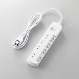 エレコム 電源タップ 2m T-E6A-2420WH