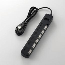 エレコム 電源タップ 2.5m T-K5A-2625BK