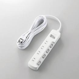 エレコム 電源タップ 5m T-K8A-2450WH
