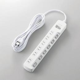 エレコム 電源タップ 5m T-K8A-2650WH