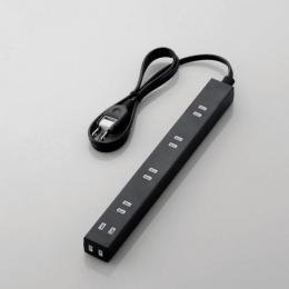 エレコム 電源タップ 1m T-NSLK-2610BK