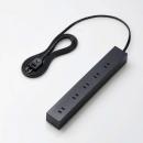 エレコム 電源タップ 2m T-KF04-21020BK