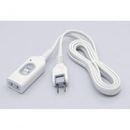 ELPA スイッチ付き延長コード 2m W-S1020B ホワイト