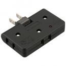 オーム電機 コーナータップ 4個口 HS-AKS3PBT-K