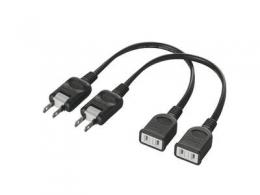 BUFFALO 電源延長ケーブル 20cm×2本セット BSTAPEX02BKX2