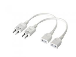 BUFFALO 電源延長ケーブル 20cm×2本セット BSTAPEX02WHX2