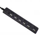 ナカバヤシ 電源タップ(2m) OAT-KS6P20BK