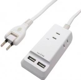 ナカバヤシ 耐雷USBコード付きタップ(2.5m) OAT-24U3P25