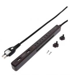 ナカバヤシ 耐雷スリム回転USBタップ(2m) OAT-K24U4P20 ブラウン