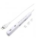 ナカバヤシ 耐雷スリム回転USBタップ(2m) OAT-K24U4P20 ホワイト