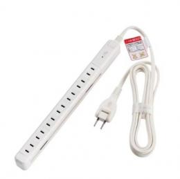 ナカバヤシ 耐雷7個口回転タップ(2m) OAT-C7P20 ホワイト