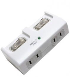 ナカバヤシ 耐雷サージ機能付き電源タップ OAT-SS2P ホワイト