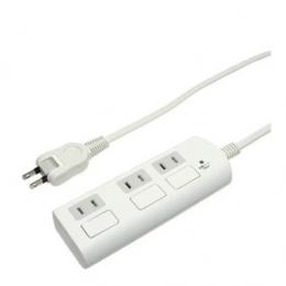 ナカバヤシ フラットスイッチ付きタップ OAT-FS3P30 ホワイト