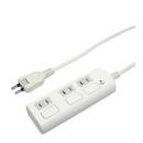 ナカバヤシ フラットスイッチ付きタップ OAT-FS3P30 ホワイト