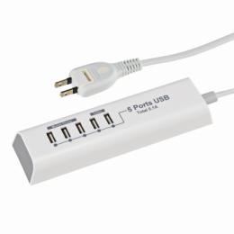 オーム電機 モバイル充電タップ SMP-U55D3-W