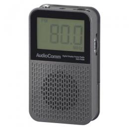 オーム電機 液晶表示ポケットラジオ RAD-P140N ブラック