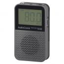 オーム電機 液晶表示ポケットラジオ RAD-P140N ブラック