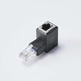 エレコム LANケーブルL字変換コネクタ LD-RJ45U5ELUBK