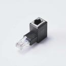 エレコム LANケーブルL字変換コネクタ LD-RJ45U5ELUBK