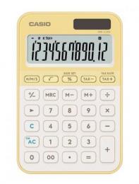 CASIO 電卓 MW-C20D ライトイエロー