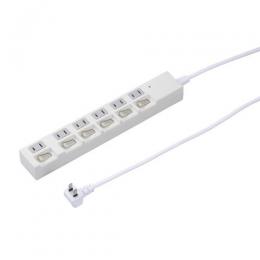 ヤザワ 雷サージ電源タップ(2m) H4BKS662WH