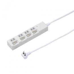 ヤザワ 雷サージ電源タップ(2m) H4BKS442WH