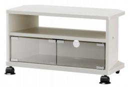 朝日木材加工 キャスター付テレビ台 コーナー AS-KAD590 ホワイト