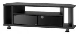 朝日木材加工 キャスター付テレビ台 コーナー AS-KAD980 ブラック