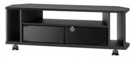 朝日木材加工 キャスター付テレビ台 コーナー AS-KAD1200 ブラック