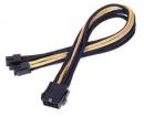 SilverStone 電源延長ケーブル SST-PP07-EPS8BG ブラック/ゴールド
