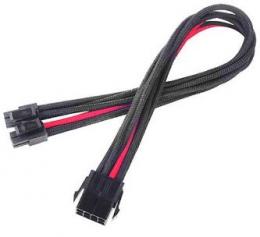 SilverStone 電源延長ケーブル SST-PP07-EPS8BR ブラック/レッド